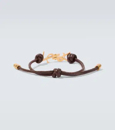 Saint Laurent Cassandre leather bracelet | Thumbnail 2