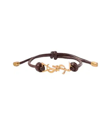 Saint Laurent Cassandre leather bracelet | Thumbnail 1