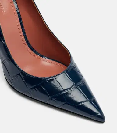 Amina Muaddi Ami croc-effect leather pumps | Thumbnail 2