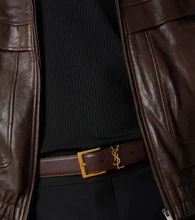 Saint Laurent Cassandre Vadim leather belt | Thumbnail 3