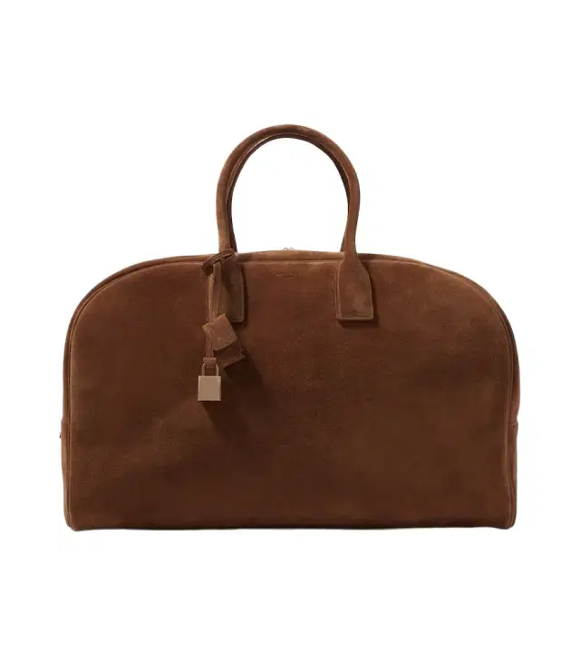 Large suede duffel bag