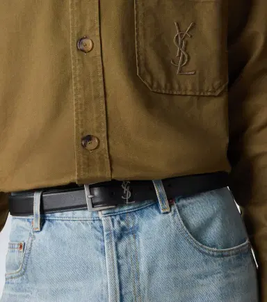 Saint Laurent Cassandre leather belt | Thumbnail 4
