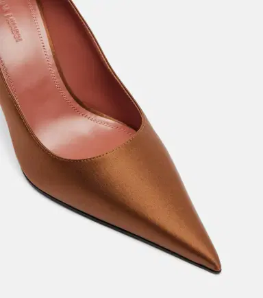 Amina Muaddi Barbara satin pumps | Thumbnail 2