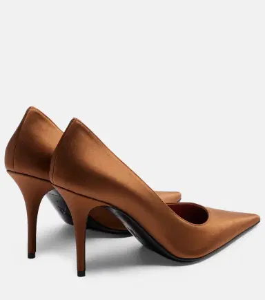 Amina Muaddi Barbara satin pumps | Thumbnail 3