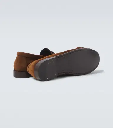 Saint Laurent Le Loafer Cassandre suede penny loafers | Thumbnail 5 Saint Laurent Le Loafer Cassandre suede penny loafers | Thumbnail 5