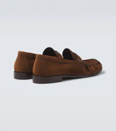 Saint Laurent Le Loafer Cassandre suede penny loafers | Thumbnail 6 Saint Laurent Le Loafer Cassandre suede penny loafers | Thumbnail 6