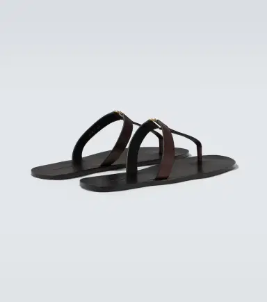 Saint Laurent Cassandre leather thong sandals | Thumbnail 3 Saint Laurent Cassandre leather thong sandals | Thumbnail 3