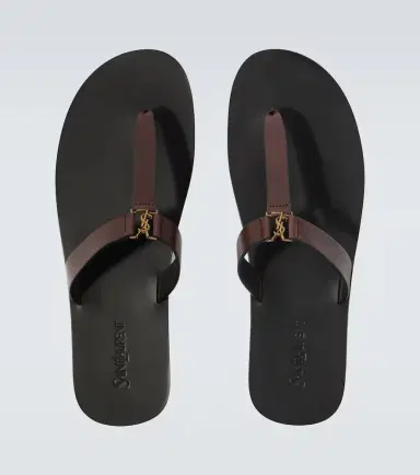 Saint Laurent Cassandre leather thong sandals | Thumbnail 6 Saint Laurent Cassandre leather thong sandals | Thumbnail 6