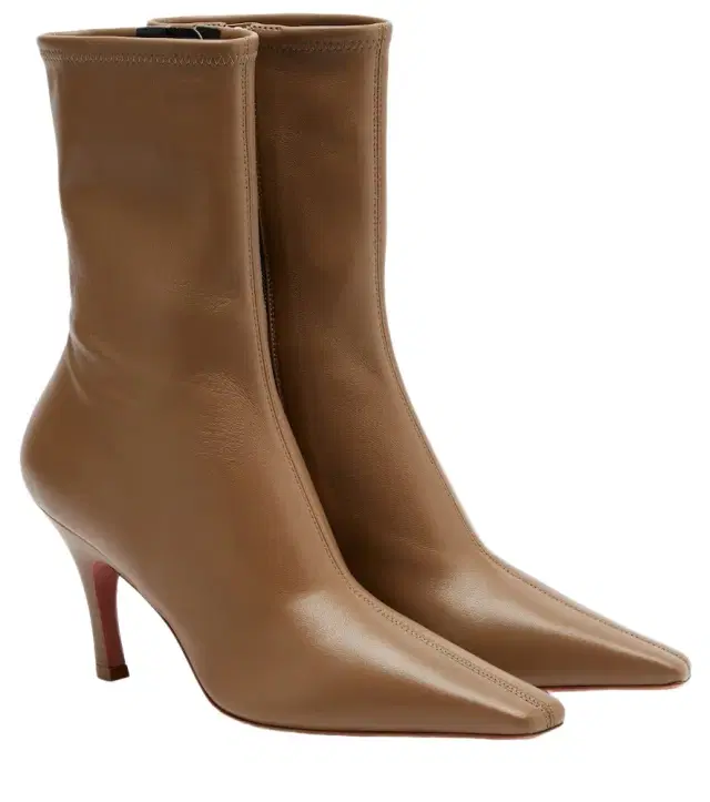 Amina Muaddi Jamie leather ankle boots