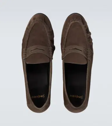 Saint Laurent Le Loafer suede penny loafers | Thumbnail 3 Saint Laurent Le Loafer suede penny loafers | Thumbnail 3