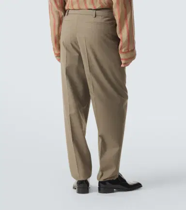 Saint Laurent Belted wool gabardine tapered pants | Thumbnail 2 Saint Laurent Belted wool gabardine tapered pants | Thumbnail 2