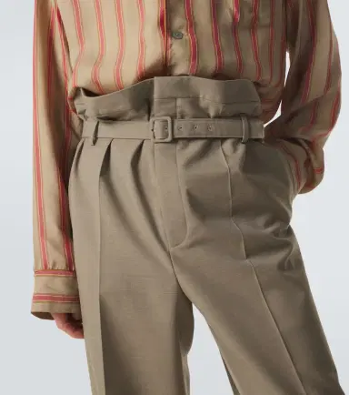 Saint Laurent Belted wool gabardine tapered pants | Thumbnail 6 Saint Laurent Belted wool gabardine tapered pants | Thumbnail 6