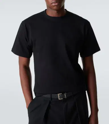 Saint Laurent Cropped cotton jersey T-shirt | Thumbnail 2