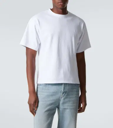 Saint Laurent Cropped cotton jersey T-shirt | Thumbnail 3