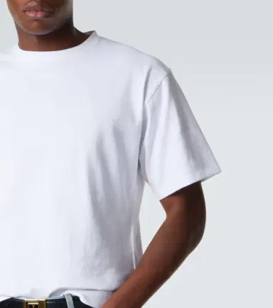 Saint Laurent Cropped cotton jersey T-shirt | Thumbnail 4