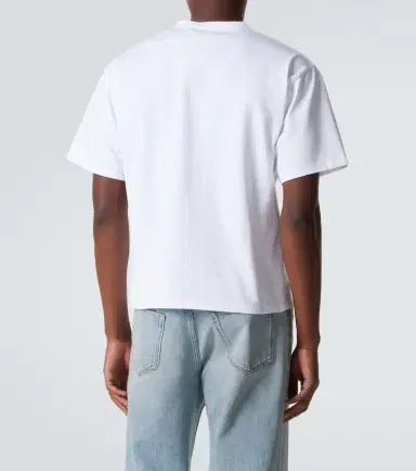 Saint Laurent Cropped cotton jersey T-shirt | Thumbnail 6
