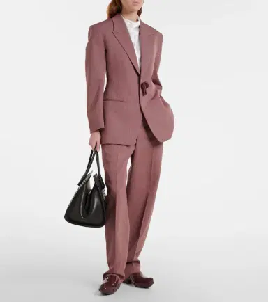 Bottega Veneta Wool and linen-blend blazer | Thumbnail 2 Bottega Veneta Wool and linen-blend blazer | Thumbnail 2