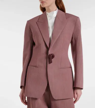 Bottega Veneta Wool and linen-blend blazer | Thumbnail 4 Bottega Veneta Wool and linen-blend blazer | Thumbnail 4