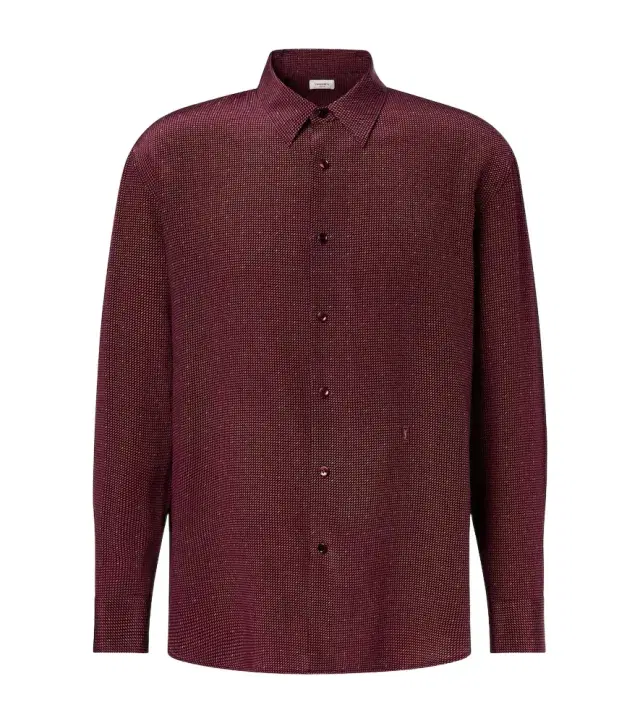 Saint Laurent Cassandre silk crêpe de chine shirt