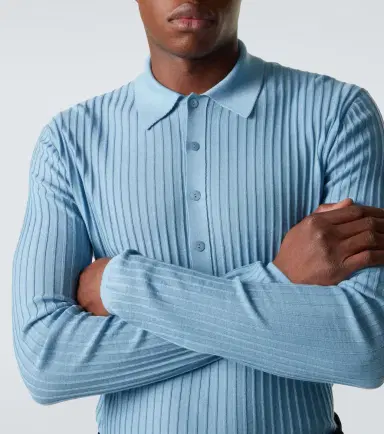 Saint Laurent Wool, cashmere, and silk polo shirt | Thumbnail 4