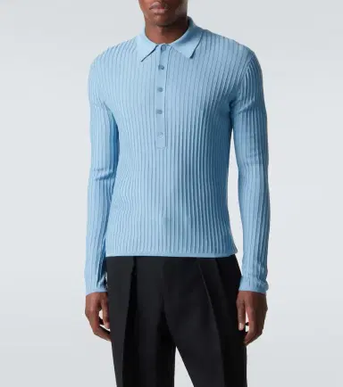 Saint Laurent Wool, cashmere, and silk polo shirt | Thumbnail 5