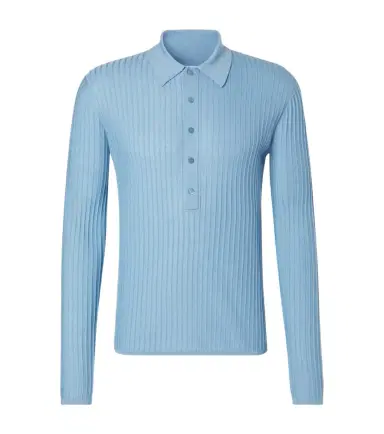 Saint Laurent Wool, cashmere, and silk polo shirt | Thumbnail 1