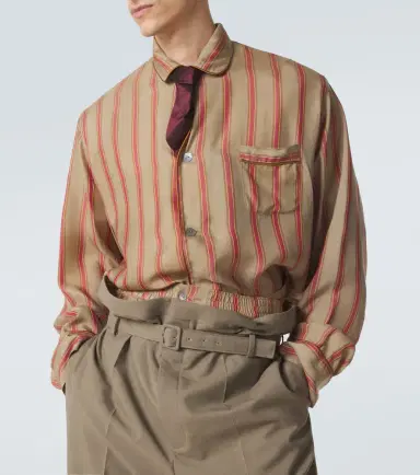 Saint Laurent Striped twill shirt | Thumbnail 4