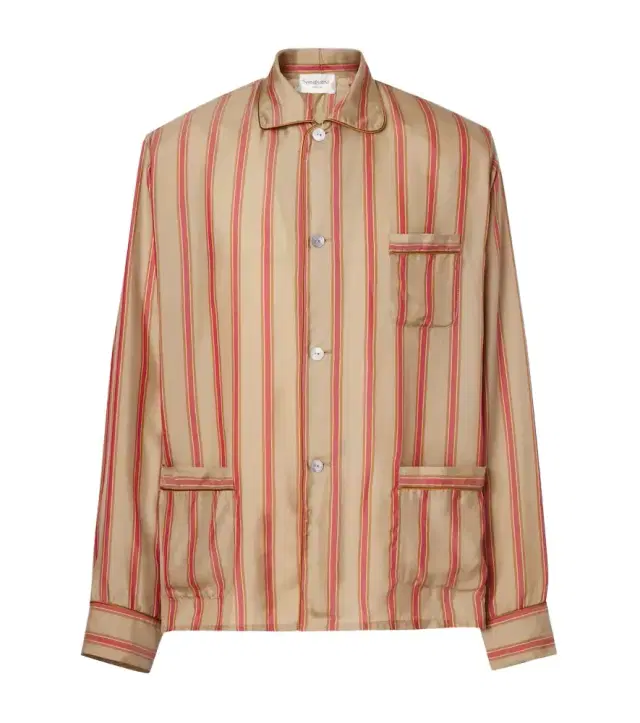Striped twill shirt