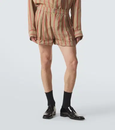 Saint Laurent Striped twill shorts | Thumbnail 4