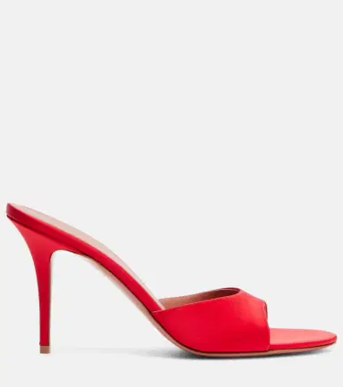 Amina Muaddi Elodie 90 satin mules | Thumbnail 2