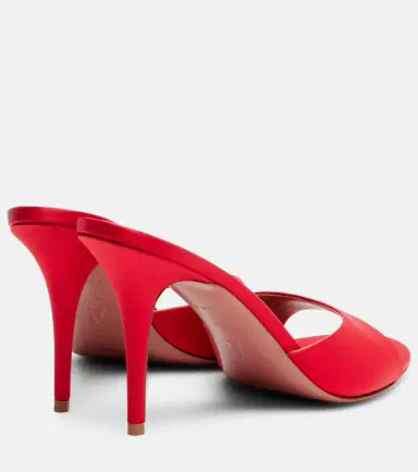 Amina Muaddi Elodie 90 satin mules | Thumbnail 4