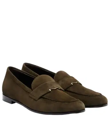 Max Mara Embellished suede loafers | Thumbnail 1