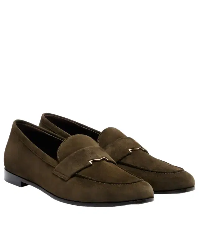 Embellished suede loafers