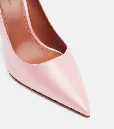 Amina Muaddi Ami satin pumps | Thumbnail 2