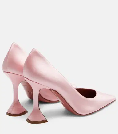 Amina Muaddi Ami satin pumps | Thumbnail 3