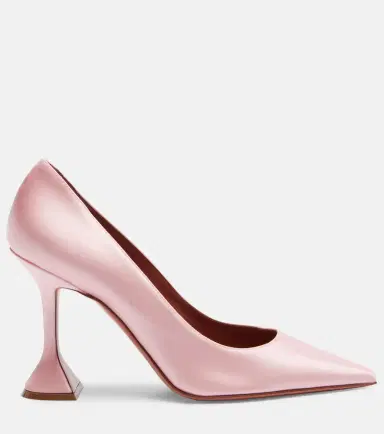 Amina Muaddi Ami satin pumps | Thumbnail 4