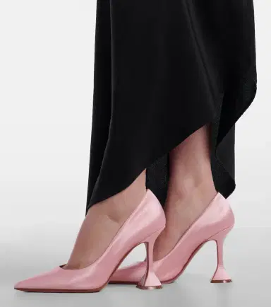 Amina Muaddi Ami satin pumps | Thumbnail 6