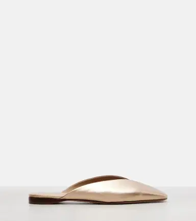 Max Mara Metallic leather mules | Thumbnail 2