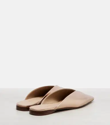 Max Mara Metallic leather mules | Thumbnail 3