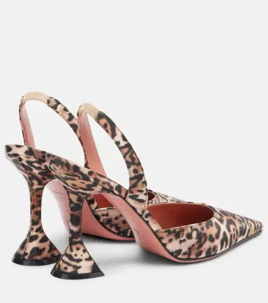 Amina Muaddi Holli 95 satin slingback pumps | Thumbnail 2