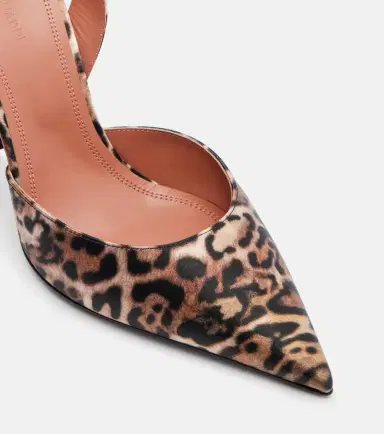 Amina Muaddi Holli 95 satin slingback pumps | Thumbnail 3