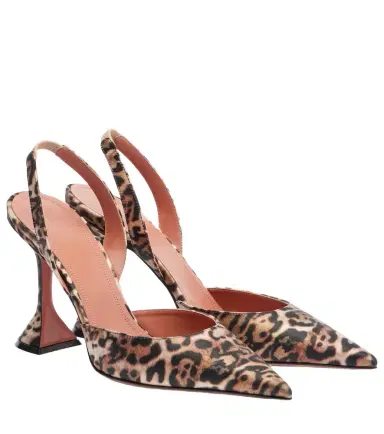 Amina Muaddi Holli 95 satin slingback pumps | Thumbnail 1