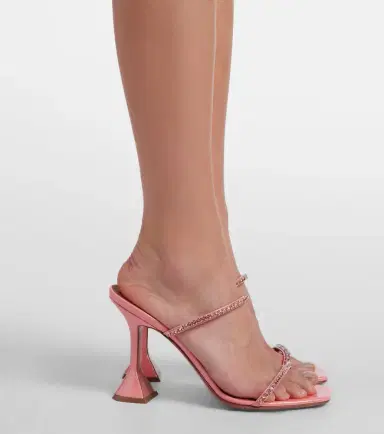 Amina Muaddi Gilda embellished patent leather sandals | Thumbnail 5