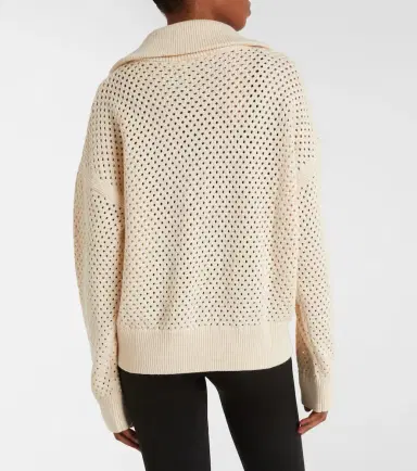 Varley Myrtle pointelle cotton cardigan | Thumbnail 5