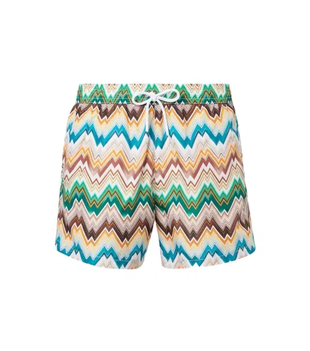 Zigzag swim trunks