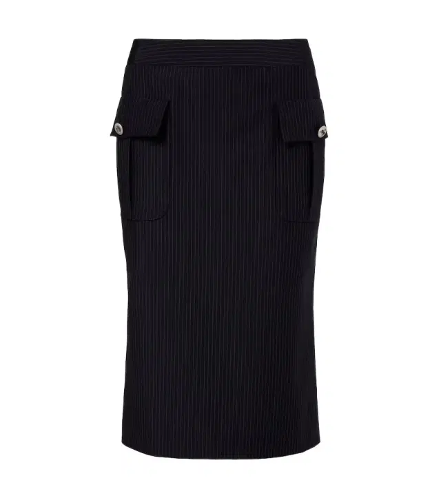 Chalk stripe wool and mohair pencil skirt