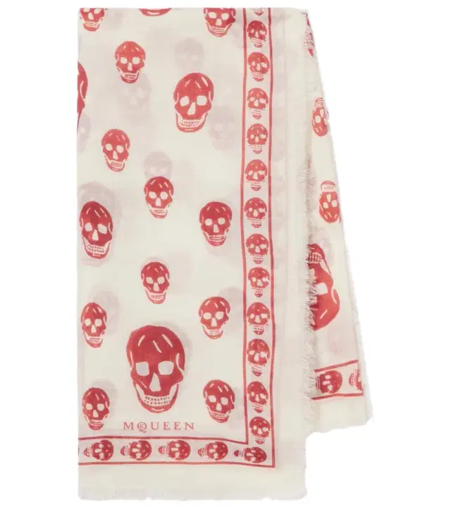 Skull wool scarf