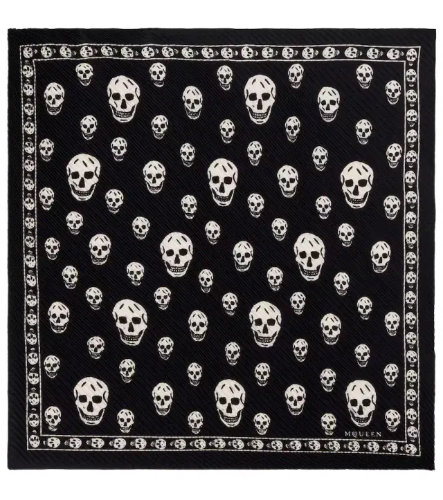 McQueen Skull silk scarf