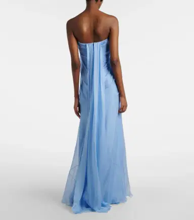 Alexander McQueen Silk bustier gown | Thumbnail 2 Alexander McQueen Silk bustier gown | Thumbnail 2