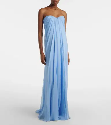 Alexander McQueen Silk bustier gown | Thumbnail 5 Alexander McQueen Silk bustier gown | Thumbnail 5
